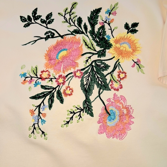 Zara Floral Mini Dress Embroidered Small - Picture 6 of 14